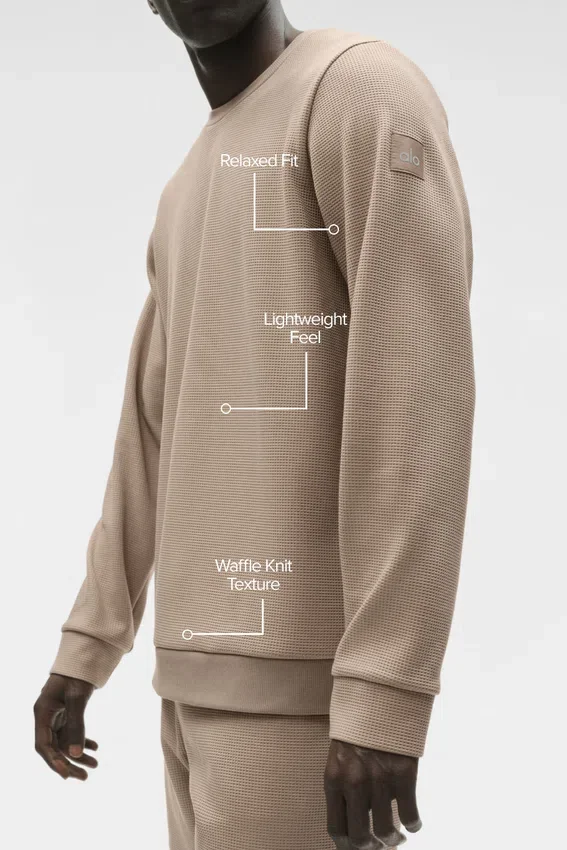 Maglia a maniche lunghe Waffle Lounge - Gravel