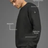 Maglia a maniche lunghe Waffle Lounge - Nero