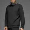 Maglia a maniche lunghe Waffle Lounge - Nero