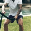 Maglia a pantaloncini con collo rotondo Alo Vapor - Bianco