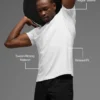 Maglia a pantaloncini con collo rotondo Alo Vapor - Bianco