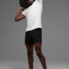 Maglia a pantaloncini con collo rotondo Alo Vapor - Bianco