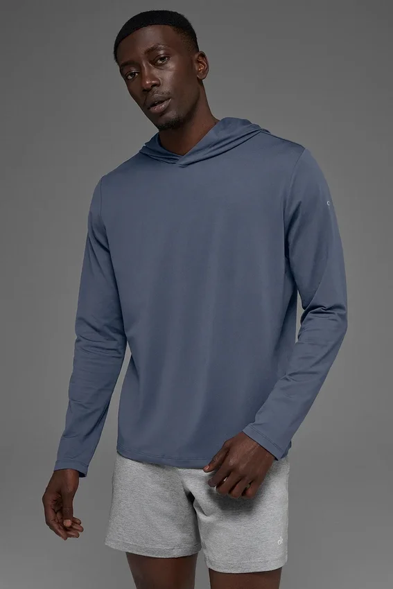 Maglia con maniche lunghe con cappuccio Conquer Reform - Bluestone