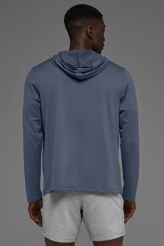 Maglia con maniche lunghe con cappuccio Conquer Reform - Bluestone
