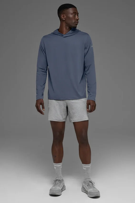 Maglia con maniche lunghe con cappuccio Conquer Reform - Bluestone
