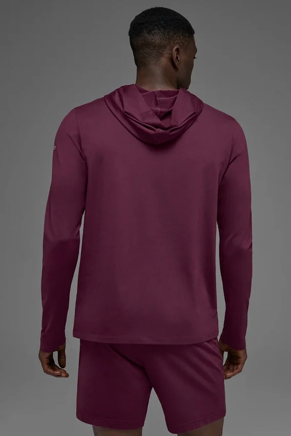 Maglia con maniche lunghe con cappuccio Conquer Reform - Burgundy