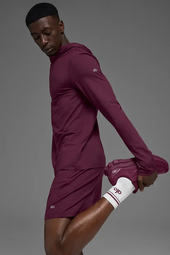 Maglia con maniche lunghe con cappuccio Conquer Reform - Burgundy