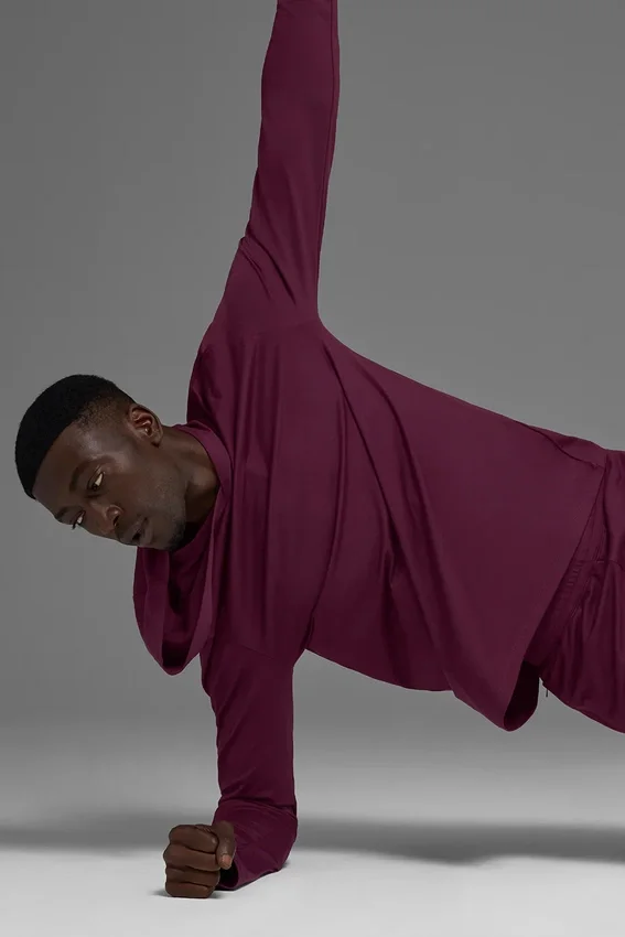 Maglia con maniche lunghe con cappuccio Conquer Reform - Burgundy
