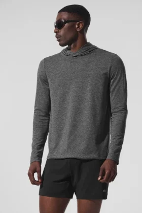 Maglia con maniche lunghe con cappuccio Conquer Reform - Grigio melange scuro