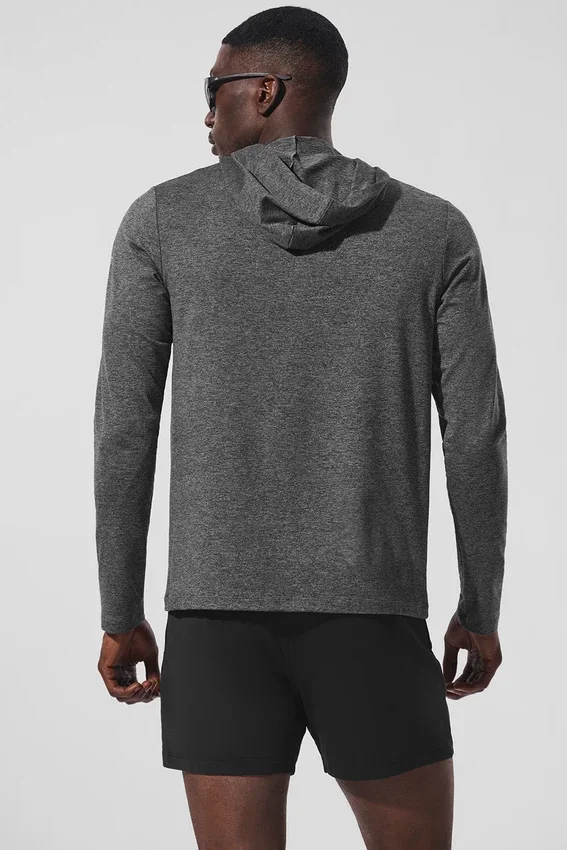 Maglia con maniche lunghe con cappuccio Conquer Reform - Grigio melange scuro