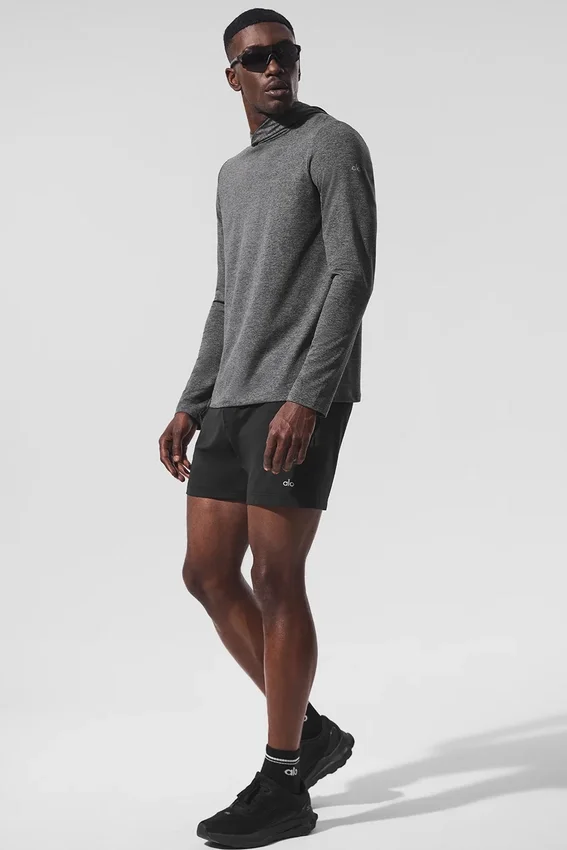 Maglia con maniche lunghe con cappuccio Conquer Reform - Grigio melange scuro