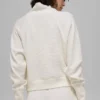 Maglia con maniche lunghe e collo alto "Waffle Weekend Escape" - Avorio