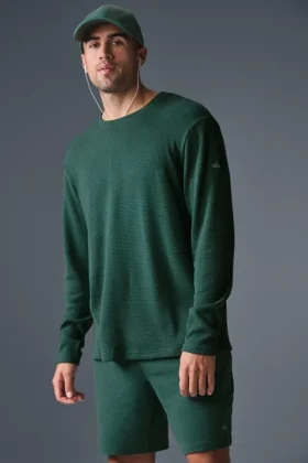 Maglia con maniche lunghe e collo rotondo Elevate Waffle - Winter Ivy