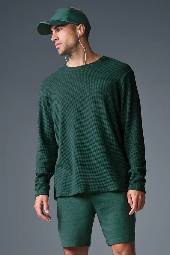 Maglia con maniche lunghe e collo rotondo Elevate Waffle - Winter Ivy
