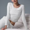 Maglia con maniche lunghe Gather - Bianco