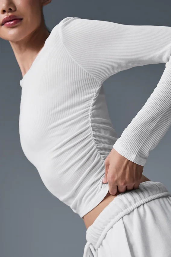 Maglia con maniche lunghe Gather - Bianco