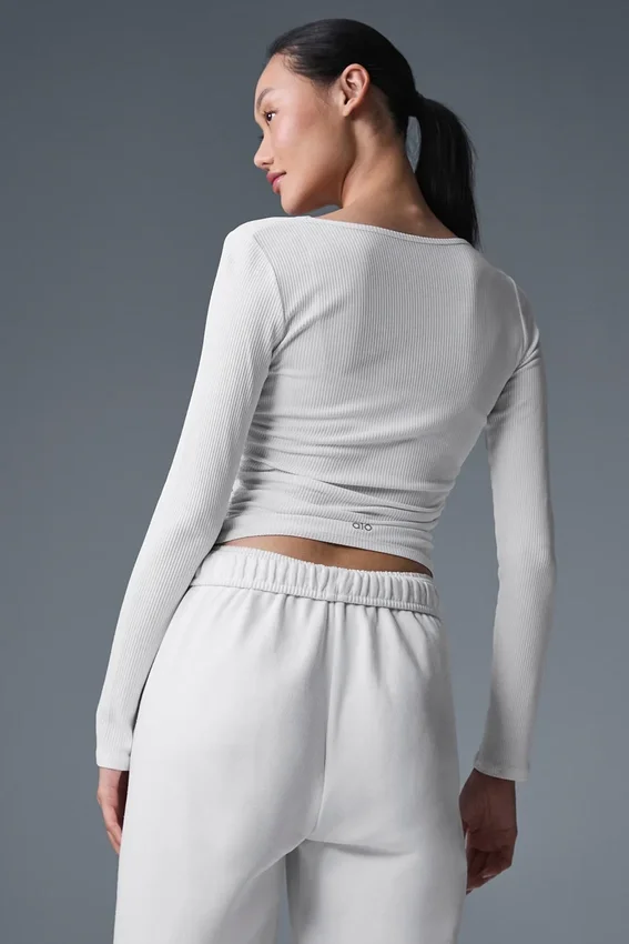 Maglia con maniche lunghe Gather - Bianco
