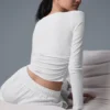 Maglia con maniche lunghe Gather - Bianco