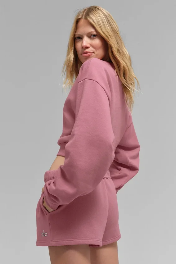 Maglia corta Accolade a girocollo - Rosa selvatico