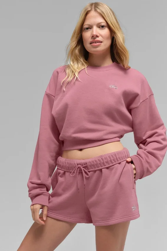 Maglia corta Accolade a girocollo - Rosa selvatico