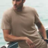 Maglia in cotone e cashmere Ever Soft a maniche corte - Gravel