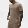Maglia in cotone e cashmere Ever Soft a maniche corte - Gravel