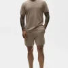 Maglia in cotone e cashmere Ever Soft a maniche corte - Gravel
