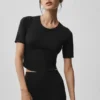 Maglietta a maniche corte Alo Softsculpt Precision - Nero