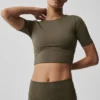 Maglietta a maniche corte Alo Softsculpt Precision - Olive Tree