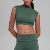 Maglietta a maniche corte con colletto "Capped out" Alo Softsculpt - Verde trifoglio