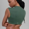 Maglietta a maniche corte con colletto "Capped out" Alo Softsculpt - Verde trifoglio