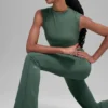 Leggings svasati con orlo ripiegabile Alo Softsculpt - Verde trifoglio