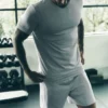 Maglietta a maniche corte con collo rotondo Conquer Reform - Grigio melange sportivo