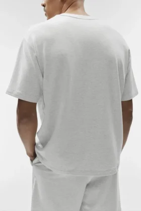 Maglietta a maniche corte Double Take – Bianco melange