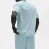 Maglietta a maniche corte in jersey di lino Coastal - Seaside Blue
