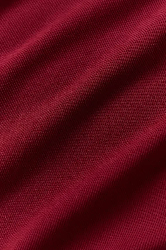 Maglietta a maniche corte senza cuciture in modal a coste - Rosso Summer Romance