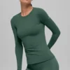 Maglietta a maniche lunghe Airbrush Winter Warm Nocturne - Verde trifoglio