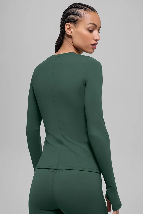 Maglietta a maniche lunghe Airbrush Winter Warm Nocturne - Verde trifoglio