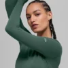 Maglietta a maniche lunghe Airbrush Winter Warm Nocturne - Verde trifoglio
