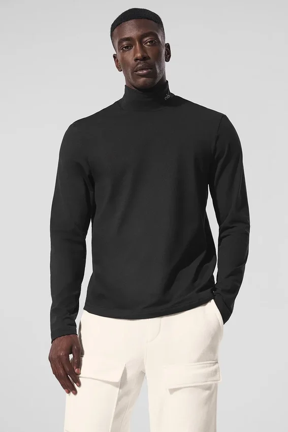 Maglietta a maniche lunghe con collo alto Conquer Reform - Nero
