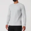 Maglietta a maniche lunghe Micro Waffle Fast Break - Grigio melange sportivo