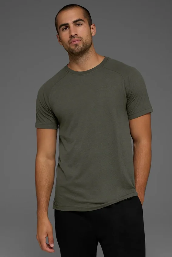 Maglietta a maniche raglan Triumph - Stealth Green