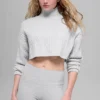 Maglione a collo alto corto a maglia intrecciata Winter Bliss a maniche lunghe - Athletic Heat