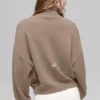Maglione a collo alto corto New Class in lana e cashmere - Chai Latte