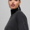 Maglione a collo alto corto New Class in lana e cashmere - Nero
