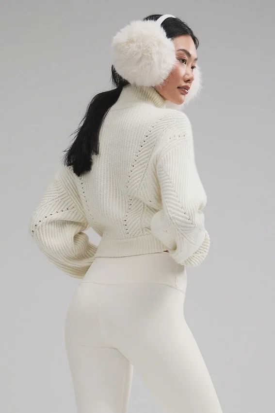 Maglione a collo alto in cashmere “Winter Magic” - Avorio