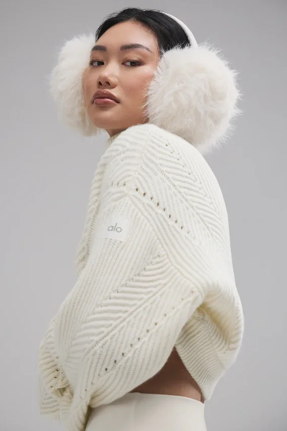 Maglione a collo alto in cashmere “Winter Magic” - Avorio