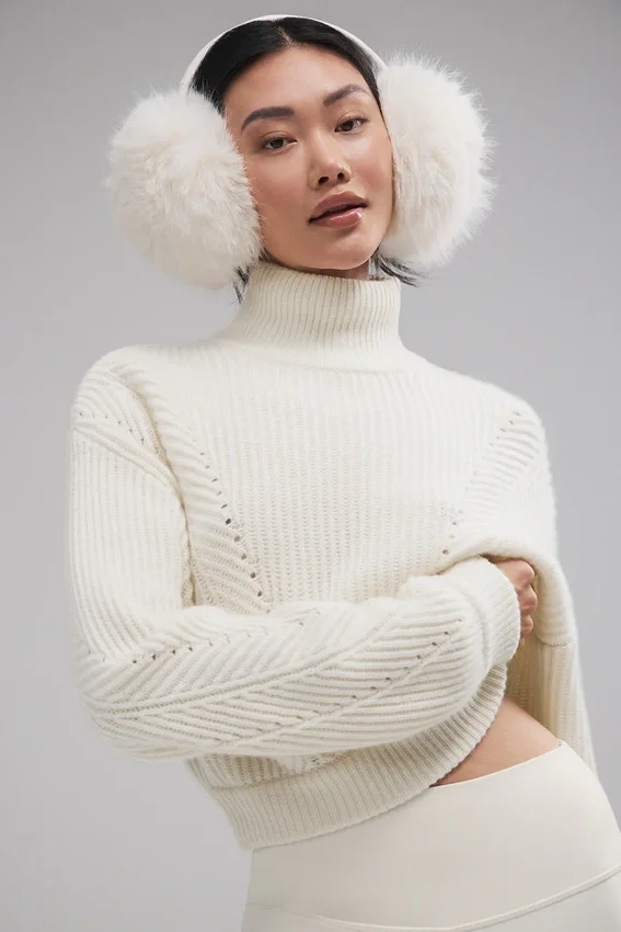 Maglione a collo alto in cashmere “Winter Magic” - Avorio