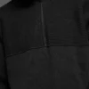 Maglione a costine Domain Shift con zip a 1/4 - Nero