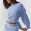 Maglione a girocollo Accolade corto - Blu Provenza chiaro